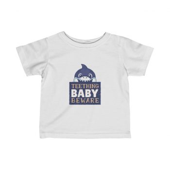 T-Shirt Infant Fine Jersey Tee - Teething Baby Beware Shark