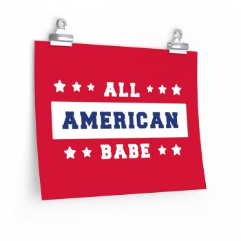 Wall Art Posters Prints - 4th Of July All American Babe Girl