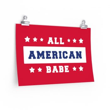 Wall Art Posters Prints - 4th Of July All American Babe Girl