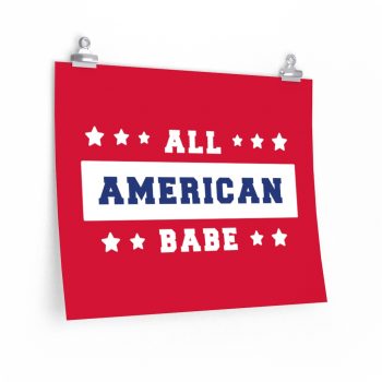 Wall Art Posters Prints - 4th Of July All American Babe Girl