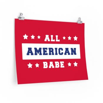 Wall Art Posters Prints - 4th Of July All American Babe Girl