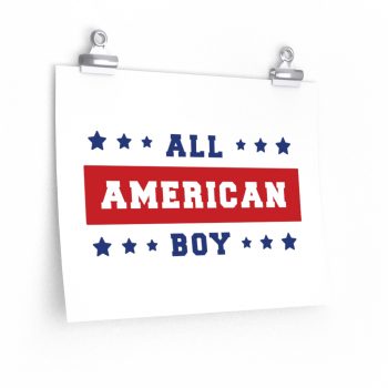 Wall Art Posters Prints - 4th Of July All American Boy