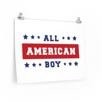 Wall Art Posters Prints - 4th Of July All American Boy