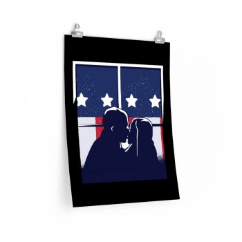 Wall Art Posters Prints - American Flag Kiss Window