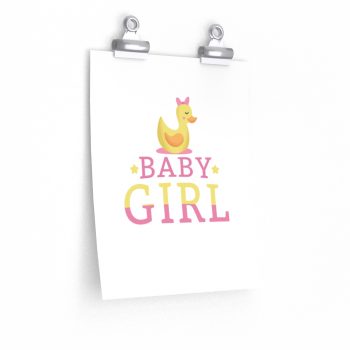 Wall Art Posters Prints - Baby Girl Rubber Ducky