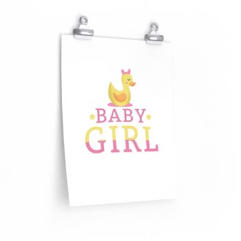 Wall Art Posters Prints - Baby Girl Rubber Ducky