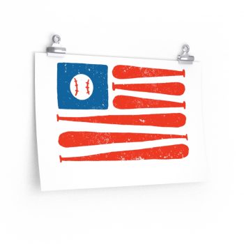 Wall Art Posters Prints - Baseball American Flag