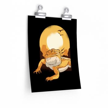 Wall Art Posters Prints - Bearded Dragon Desert Sun