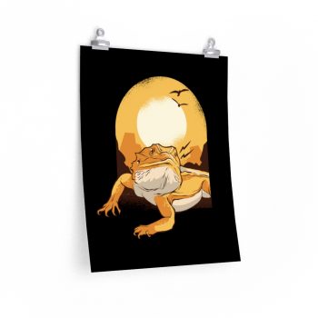 Wall Art Posters Prints - Bearded Dragon Desert Sun