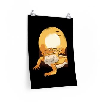 Wall Art Posters Prints - Bearded Dragon Desert Sun