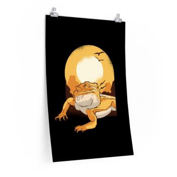 Wall Art Posters Prints - Bearded Dragon Desert Sun