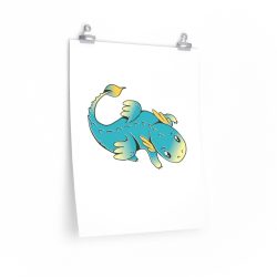 Wall Art Posters Prints - Blue Baby Dragon