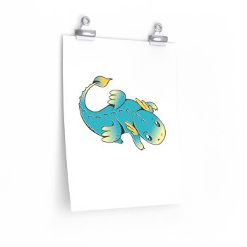 Wall Art Posters Prints - Blue Baby Dragon