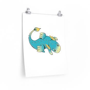 Wall Art Posters Prints - Blue Baby Dragon