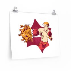 Wall Art Posters Prints - Boxer Fighting Coronavirus Virus Covid 19