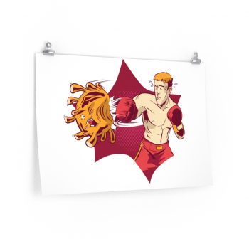 Wall Art Posters Prints - Boxer Fighting Coronavirus Virus Covid 19