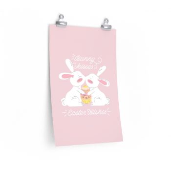 Wall Art Posters Prints - Bunny Kisses Easter Wishes