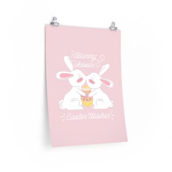 Wall Art Posters Prints - Bunny Kisses Easter Wishes