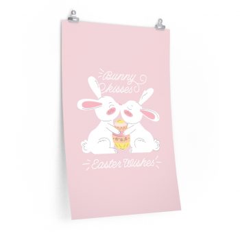 Wall Art Posters Prints - Bunny Kisses Easter Wishes