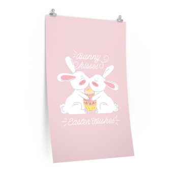 Wall Art Posters Prints - Bunny Kisses Easter Wishes