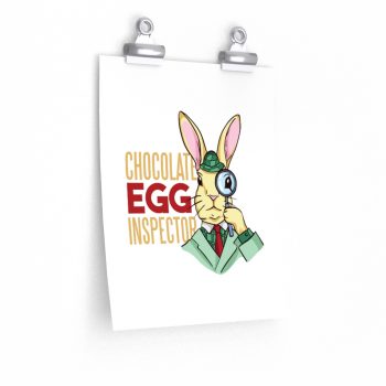 Wall Art Posters Prints - Chocolate Egg Inspector Sherlock Detective Easter