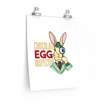 Wall Art Posters Prints - Chocolate Egg Inspector Sherlock Detective Easter