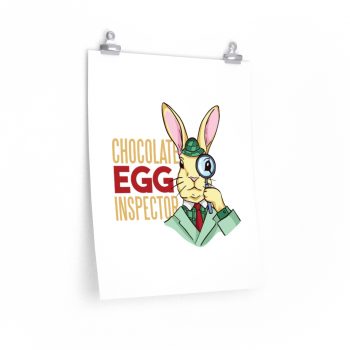 Wall Art Posters Prints - Chocolate Egg Inspector Sherlock Detective Easter