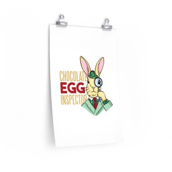 Wall Art Posters Prints - Chocolate Egg Inspector Sherlock Detective Easter