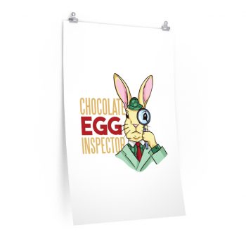 Wall Art Posters Prints - Chocolate Egg Inspector Sherlock Detective Easter