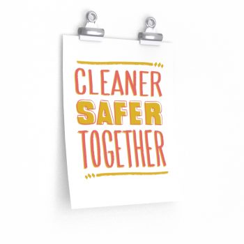 Wall Art Posters Prints - Cleaner Safer Together Coronavirus Covid 19