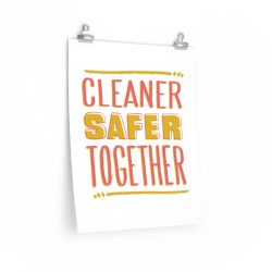 Wall Art Posters Prints - Cleaner Safer Together Coronavirus Covid 19