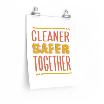 Wall Art Posters Prints - Cleaner Safer Together Coronavirus Covid 19