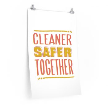 Wall Art Posters Prints - Cleaner Safer Together Coronavirus Covid 19