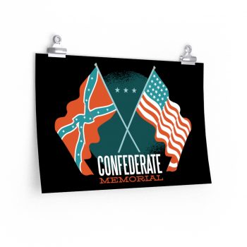 Wall Art Posters Prints - Confederate Memorial USA America Civil War Flags