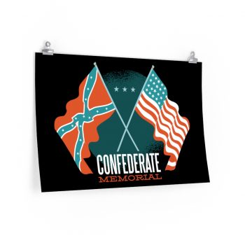 Wall Art Posters Prints - Confederate Memorial USA America Civil War Flags