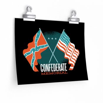 Wall Art Posters Prints - Confederate Memorial USA America Civil War Flags