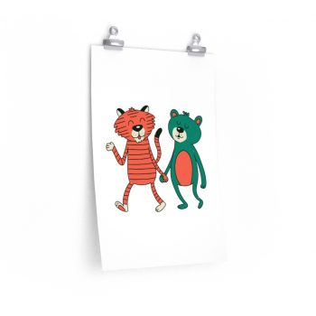 Wall Art Posters Prints - Cute Bear Tiger