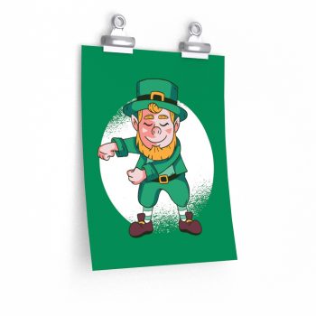 Wall Art Posters Prints - Dancing Leprechaun Flossing St Patricks Day