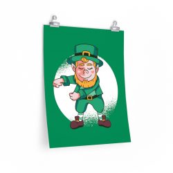 Wall Art Posters Prints - Dancing Leprechaun Flossing St Patricks Day