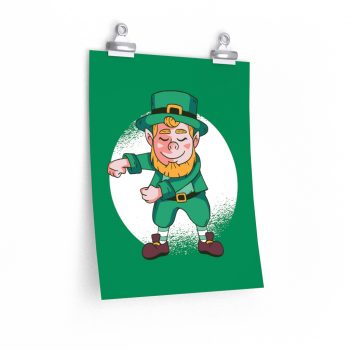 Wall Art Posters Prints - Dancing Leprechaun Flossing St Patricks Day