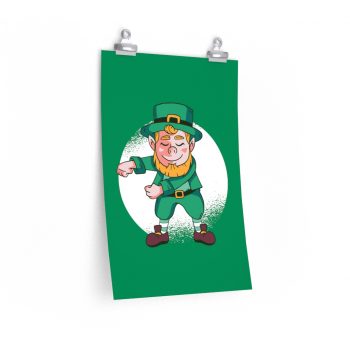 Wall Art Posters Prints - Dancing Leprechaun Flossing St Patricks Day