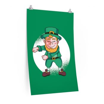 Wall Art Posters Prints - Dancing Leprechaun Flossing St Patricks Day