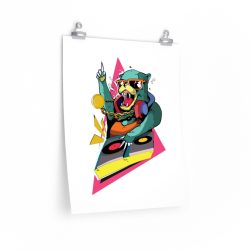 Wall Art Posters Prints - DJ Bear Colorful