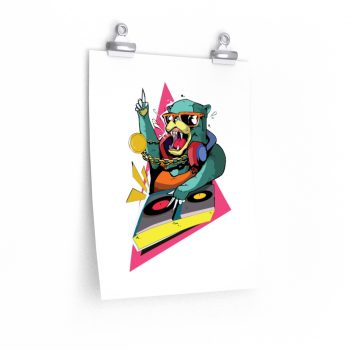 Wall Art Posters Prints - DJ Bear Colorful