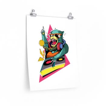 Wall Art Posters Prints - DJ Bear Colorful