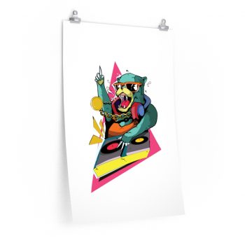 Wall Art Posters Prints - DJ Bear Colorful