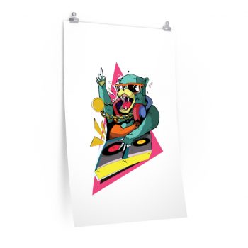 Wall Art Posters Prints - DJ Bear Colorful