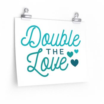 Wall Art Posters Prints - Double the Love Baby Blue Boy