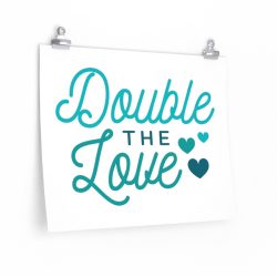 Wall Art Posters Prints - Double the Love Baby Blue Boy