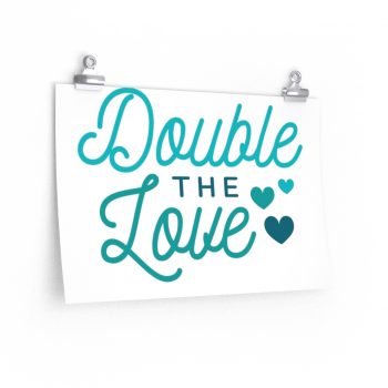 Wall Art Posters Prints - Double the Love Baby Blue Boy